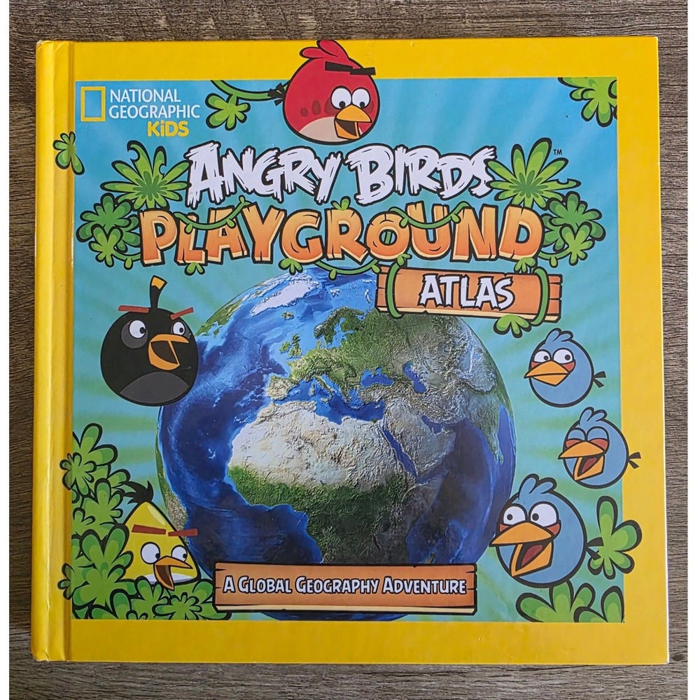 National Geographic Kids Angry Birds Playground Atlas Hardcover Geography Book